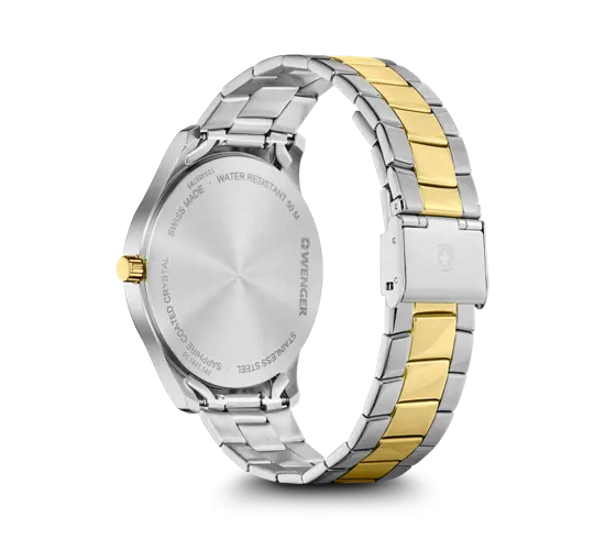 Wenger City Classic Men's Watch Two-Tone Silver Dial 01.1441.143