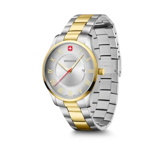 Wenger City Classic Men's Watch Two-Tone Silver Dial 01.1441.143