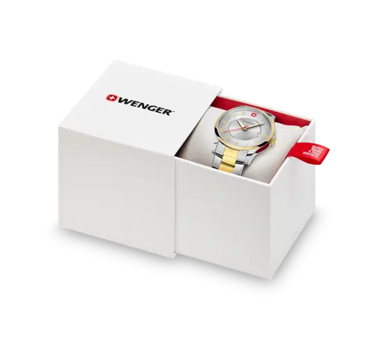 Wenger City Classic Men's Watch Two-Tone Silver Dial 01.1441.143