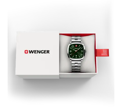 Wenger Vintage Sport Men's Watch Green Dial 01.1921.111