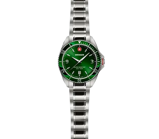 Wenger Executive Men's Watch Green Silver 01.2031.102
