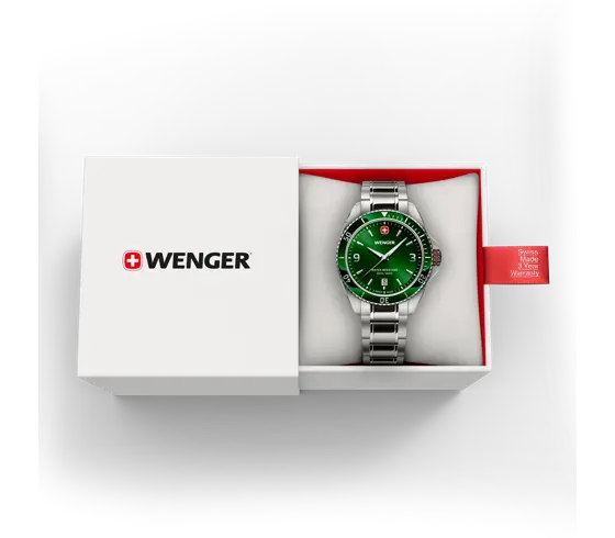 Wenger Executive Men's Watch Green Silver 01.2031.102