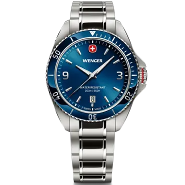 Wenger Executive Men's Watch Silver Blue Dial 01.2031.103