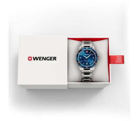 Wenger Executive Men's Watch Silver Blue Dial 01.2031.103
