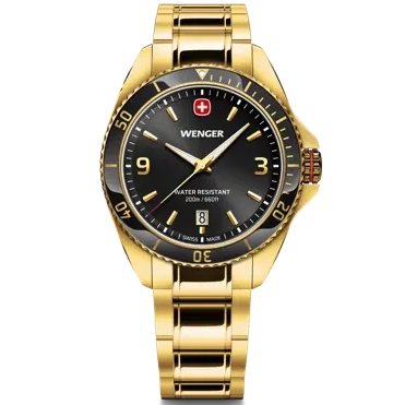 Wenger Executive Men's Watch Gold Black Dial 01.2031.107