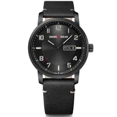 Wenger Swissgear Men's Watch Black Leather 01.9041.429