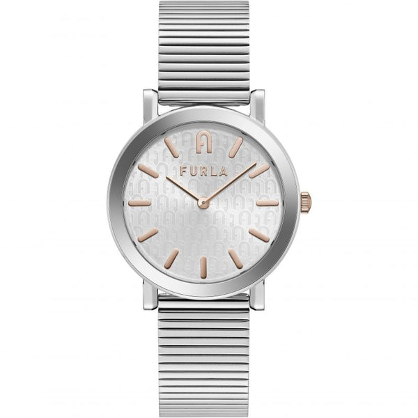 Furla Logo Minimal Watch Ladies Silver WW00003007L1