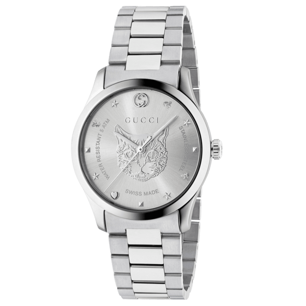 Gucci G-Timeless Watch Mystic Cat Silver YA1264095 - WatchStatus Ltd