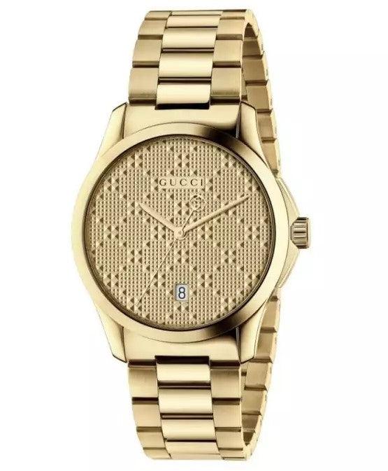 Gucci G-Timeless Men's Gold Watch YA126461 - WatchStatus Ltd