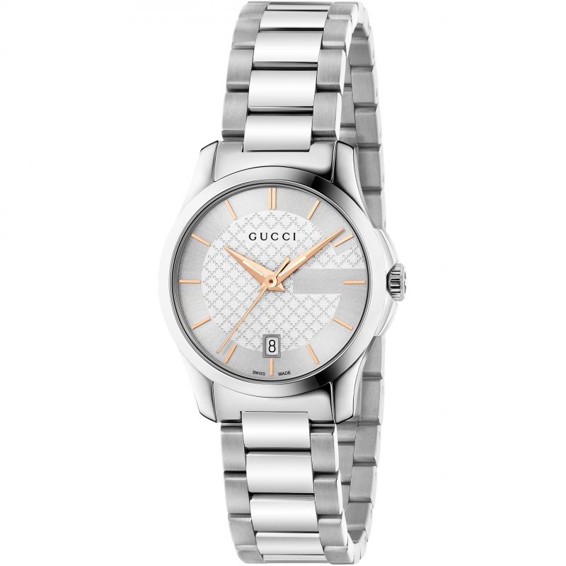 Gucci G-Timeless Ladies Watch Silver YA126523