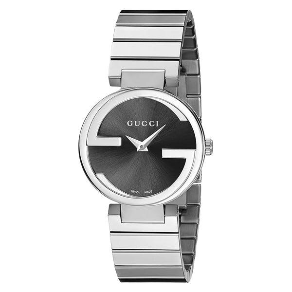 Gucci Interlocking G Watch Ladies Silver / Black YA133502 - WatchStatus Ltd