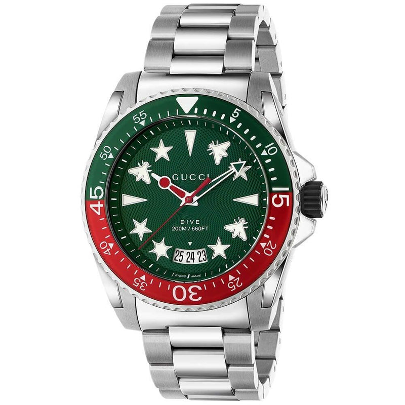 Gucci Dive Watch Men's Green Dial YA136222 - WatchStatus Ltd