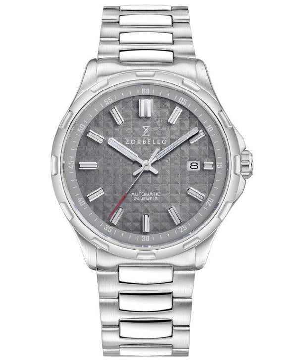 Zorbello M1 Watch Men's Automatic Silver / Grey ZBAE004 - WatchStatus Ltd