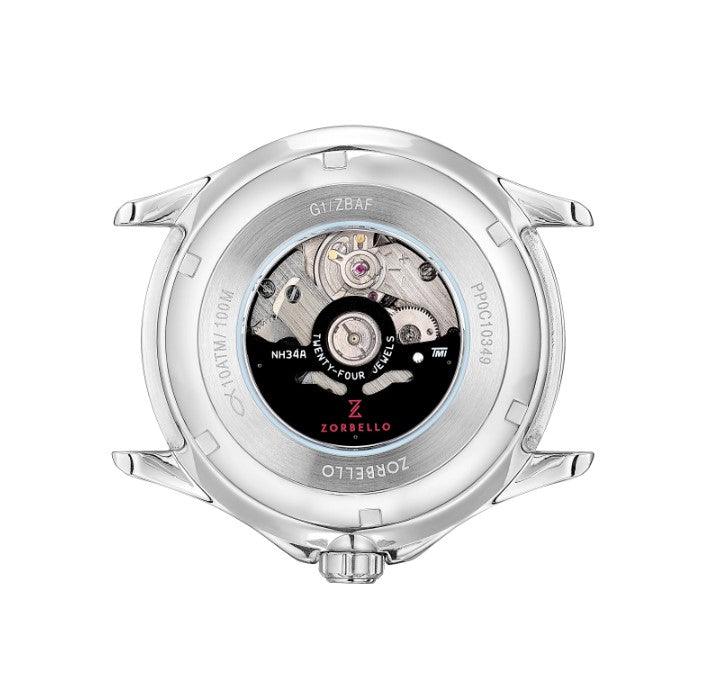 Zorbello G1 GMT Watch Men's Automatic Silver / Blue ZBAF005 - WatchStatus Ltd