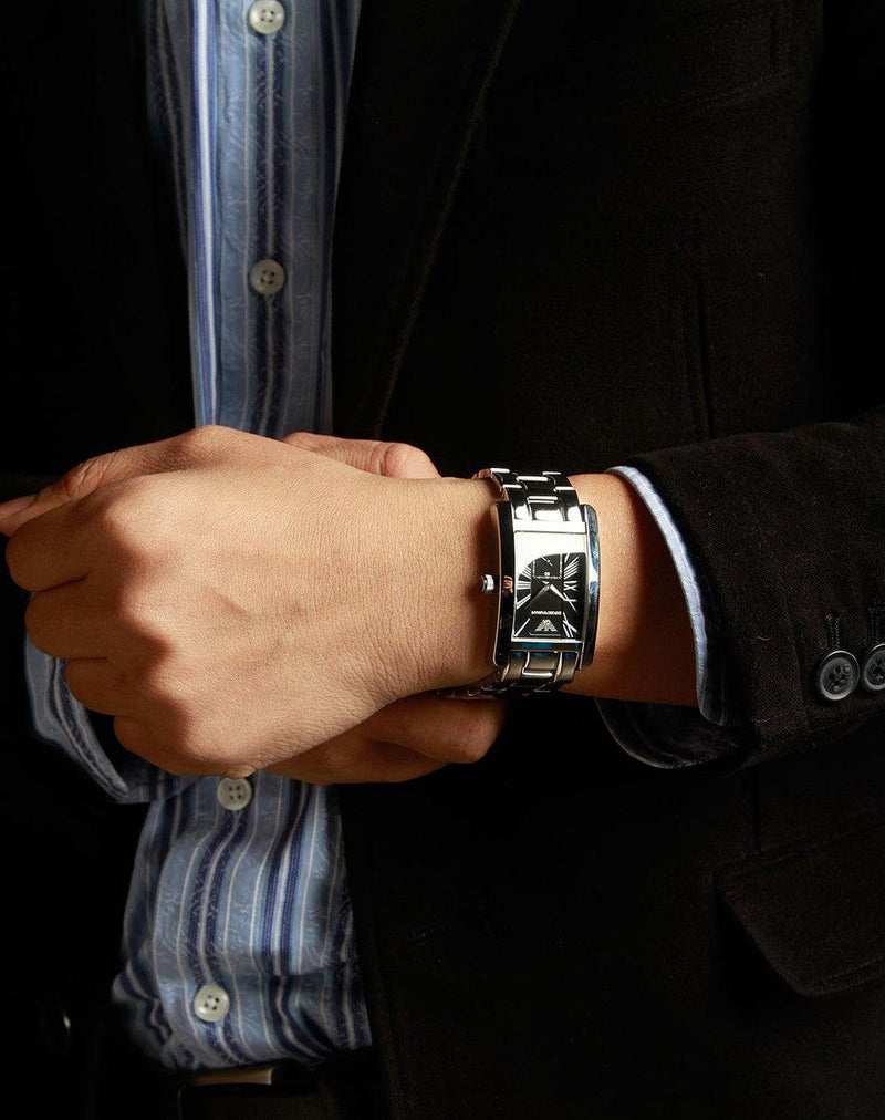 Emporio Armani Classic Men's Watch Black Dial AR0156 - WatchStatus Ltd