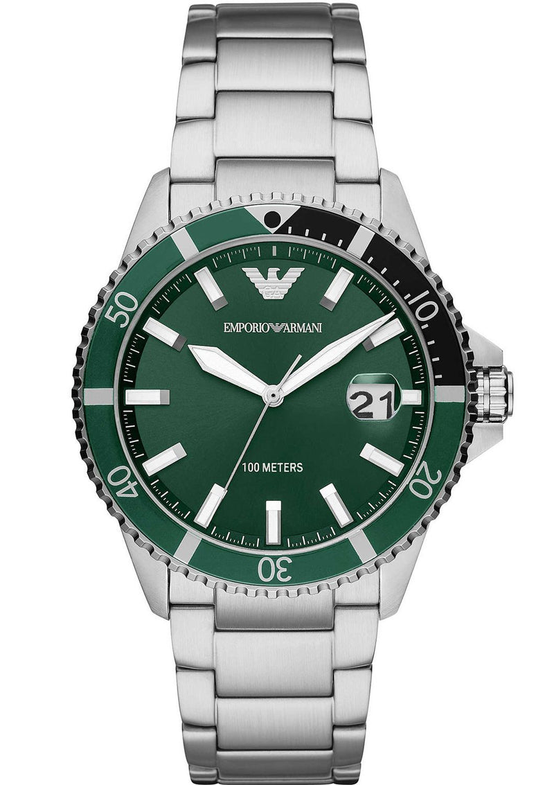 Emporio Armani Diver Men's Watch Green Dial AR11338