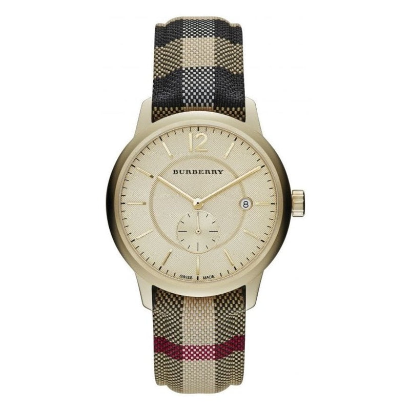 Burberry The Classic Watch Men s Horseferry Leather Gold BU10001