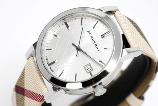 Burberry The City Men's Watch Silver Nova Leather BU9022 - WatchStatus Ltd