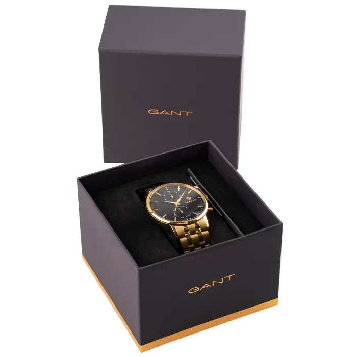 GANT Park Hill Day-Date II Men's Watch Gold Black GTG121013