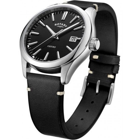Rotary Oxford Watch Men's Black Leather GS05092/04 - WatchStatus Ltd