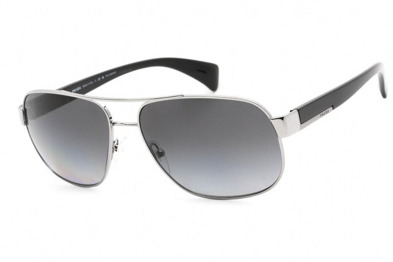 Prada Men's Sunglasses Black & Silver Rectangular PR52PS-5AV5W1 - WatchStatus Ltd