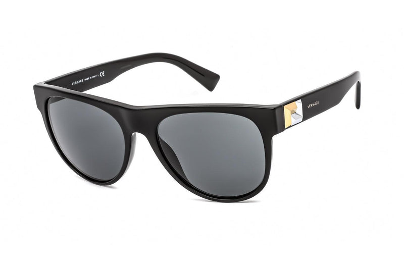 Versace VE4346 Men's Black Round Sunglasses GB1/87 - WatchStatus Ltd