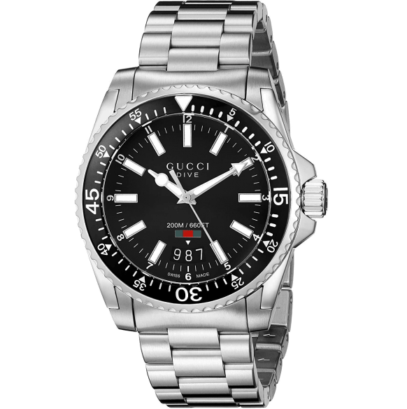 Gucci Dive Men's Watch Black Dial YA136301 - WatchStatus Ltd