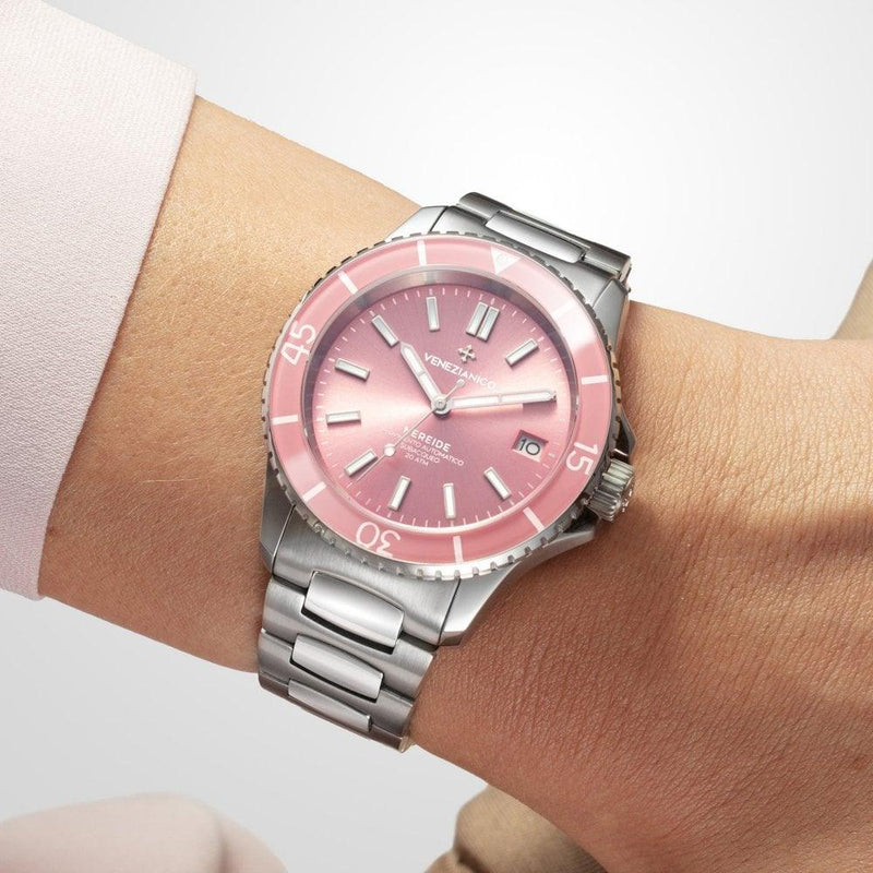 Venezianico Nereide Ladies Pink Dial Automatic Watch 3121503C - WatchStatus Ltd