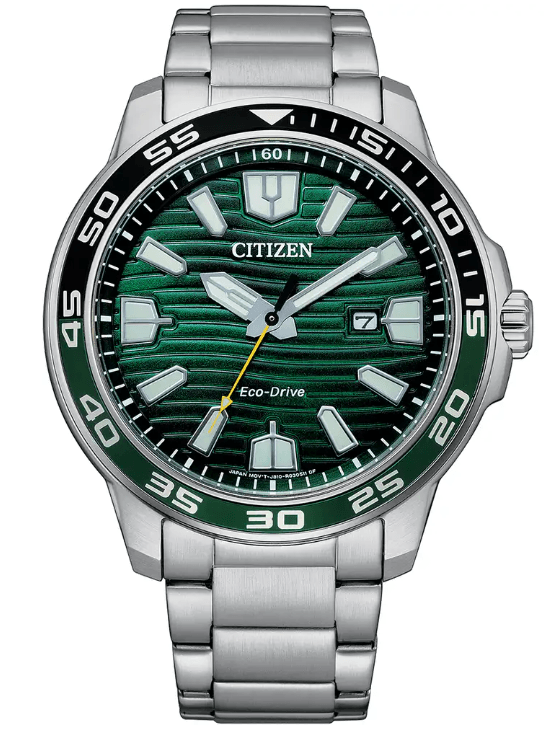 Citizen Sport Eco-Drive Men's Green Dial Watch AW1526-89X - WatchStatus Ltd