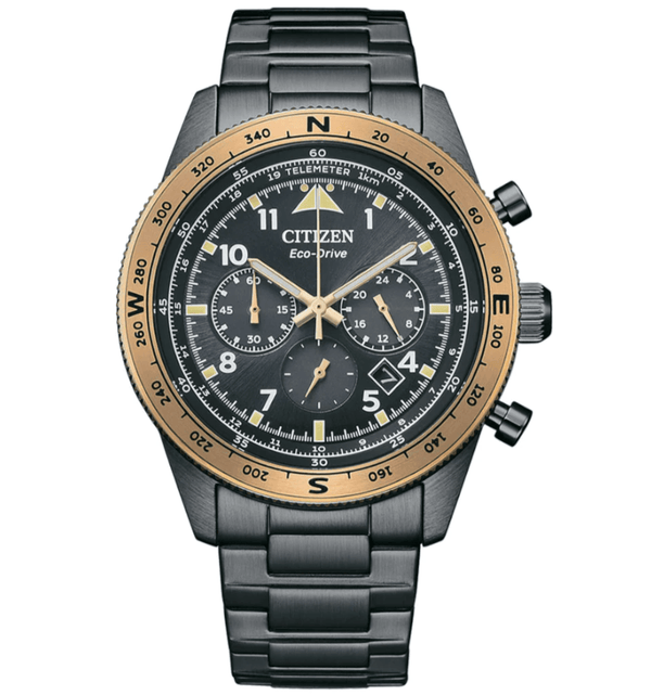 Citizen Future Force Eco-Drive Men's Black Chronograph Watch CA4556-89E - WatchStatus Ltd