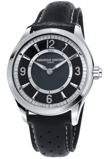Frederique Constant Horological Men's Black Leather Smart Watch FC-282AB5B6 - WatchStatus Ltd
