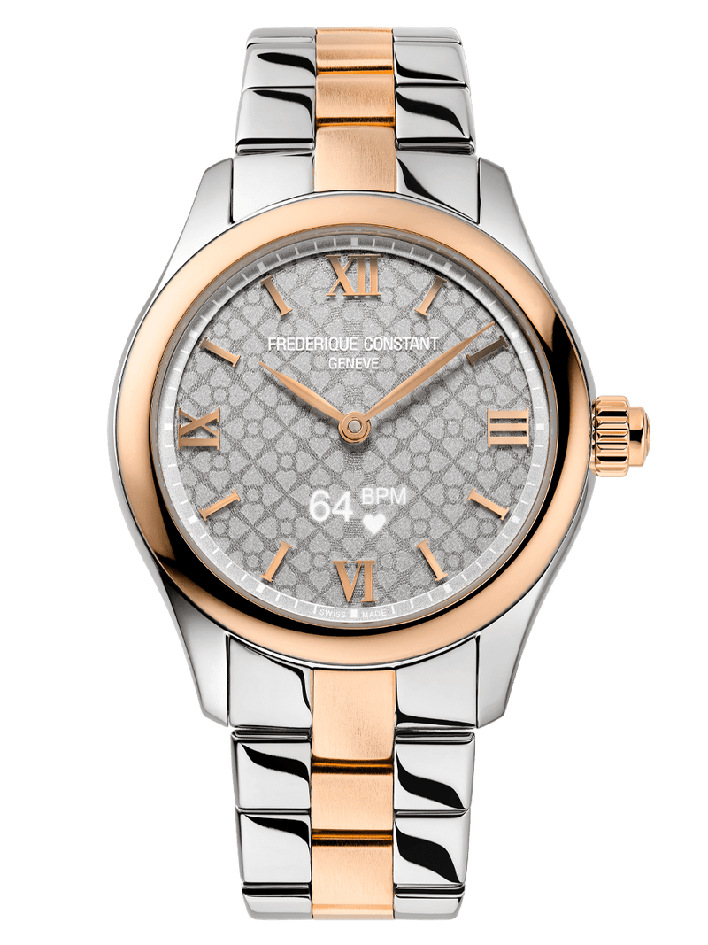 Frederique Constant Vitality Ladies Two-Tone Smart Watch FC-286BG3B2B - WatchStatus Ltd
