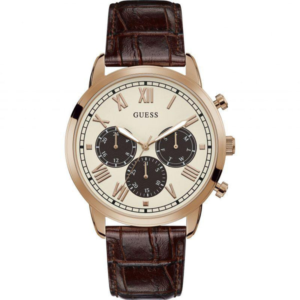 Guess Horizon Watch Men's Brown Leather GW0067G3 - WatchStatus Ltd
