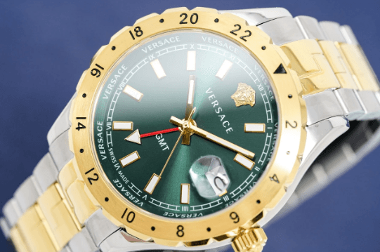 Versace Hellenyium GMT Men's Two-Tone Watch V11050015 - WatchStatus Ltd