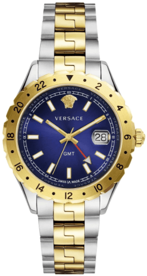 Versace Hellenyium GMT Men's Two-Tone Watch V11060017 - WatchStatus Ltd