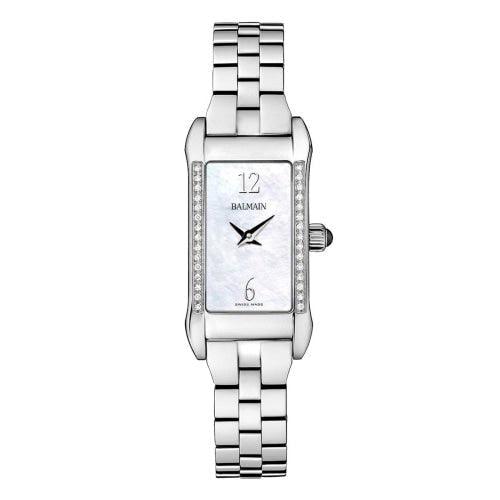 Balmain Ladies La Vela Rectangular Watch Steel B36753384 - Watches & Crystals