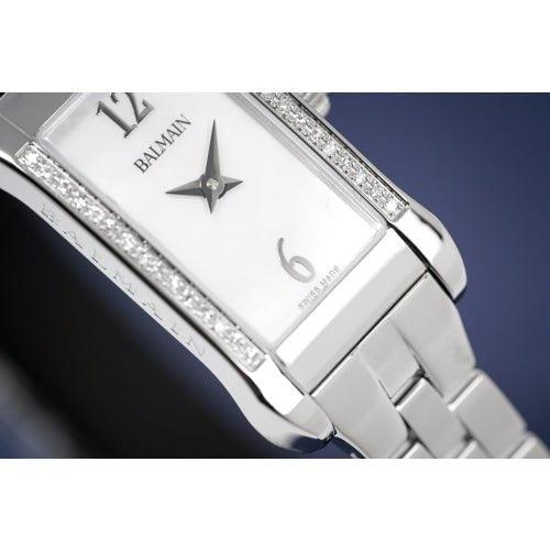 Balmain Ladies La Vela Rectangular Watch Steel B36753384 - Watches & Crystals