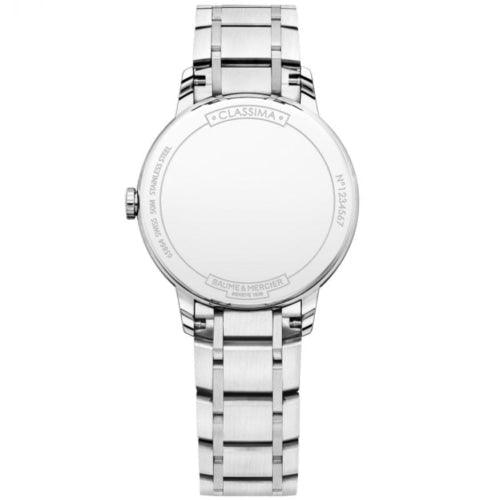 Baume & Mercier BM0A10478 Ladies Classima Silver Mother-of-Peal Diamond Swiss Watch