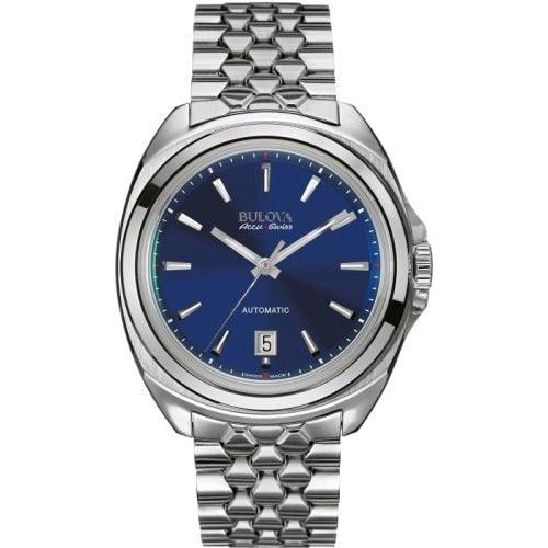 Bulova 63B186 Men’s Telc Silver/Blue Automatic Swiss Watch