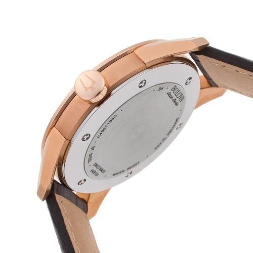 Bulova 64B124 Men’s Accu Rose Gold/Brown Leather Automatic Swiss Watch