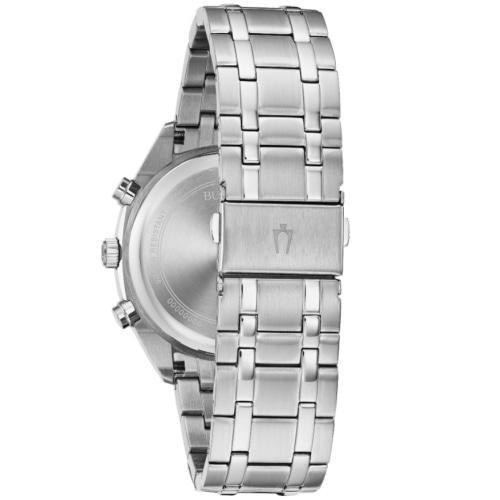 Bulova 96C136 Men’s Classic Silver/Blue Chronograph Swiss Watch - WATCHES