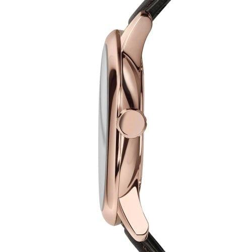 Burberry BU10012 Men’s The Classic Rose Gold Leather 40mm Swiss Watch - Watches