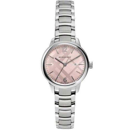 Burberry BU10111 Ladies The Classic Silver / Pink 32mm Swiss Watch - Watches