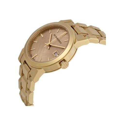 Burberry BU9134 Ladies The City Gold 34mm Swiss Watch - Watches