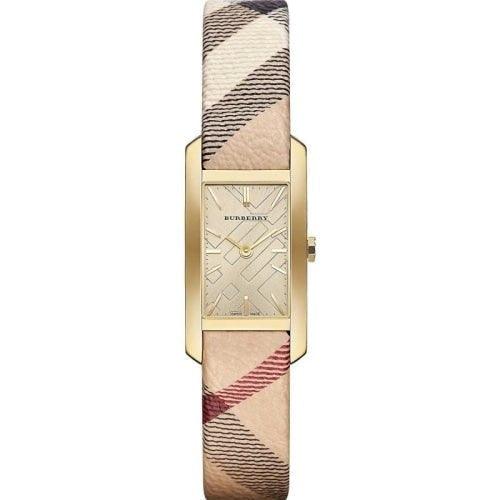 Burberry Ladies Watch The Pioneer Check Yellow Gold BU9509 - Watches & Crystals