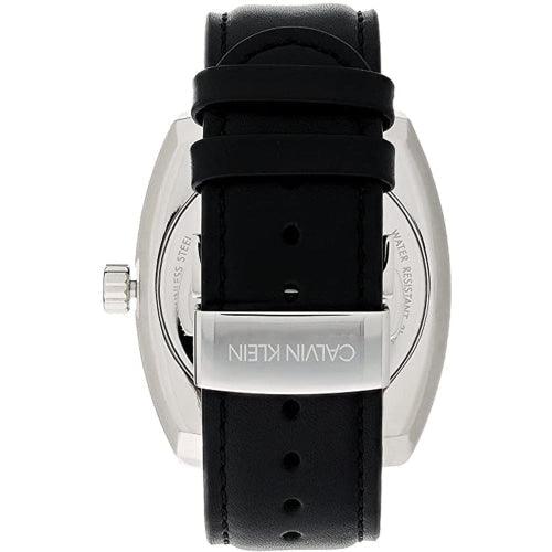 Calvin Klein Achieve Men's Black Leather 43mm Watch K8W311C1 - WatchStatus Ltd