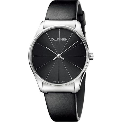Calvin Klein Classic Black Leather 38mm Watch K4D211CY - WatchStatus Ltd