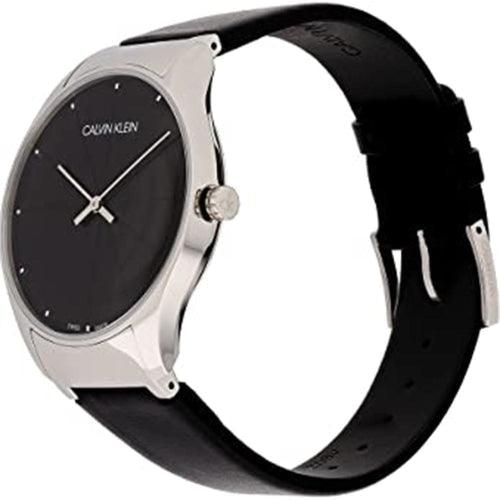 Calvin Klein Classic Black Leather 38mm Watch K4D211CY - WatchStatus Ltd