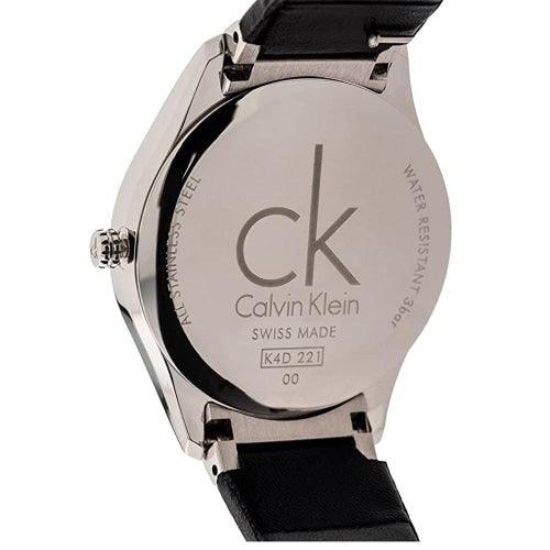 Calvin Klein Classic Ladies Black Leather 24mm Watch K4D231CY - WatchStatus Ltd
