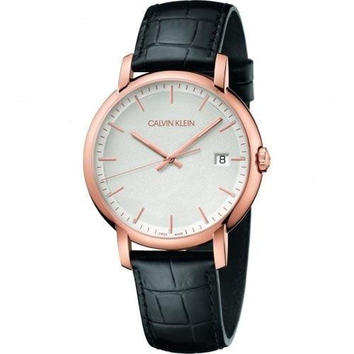 Calvin Klein Established Black Leather 43mm Watch K9H216C6 - WatchStatus Ltd